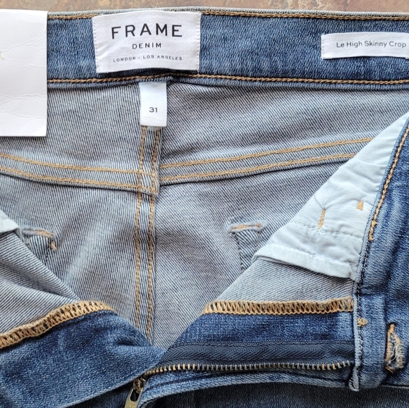 FRAME denim Le High Rise Skinny Crop Jeans 31 Amal NEW imperfect - Picture 3 of 11